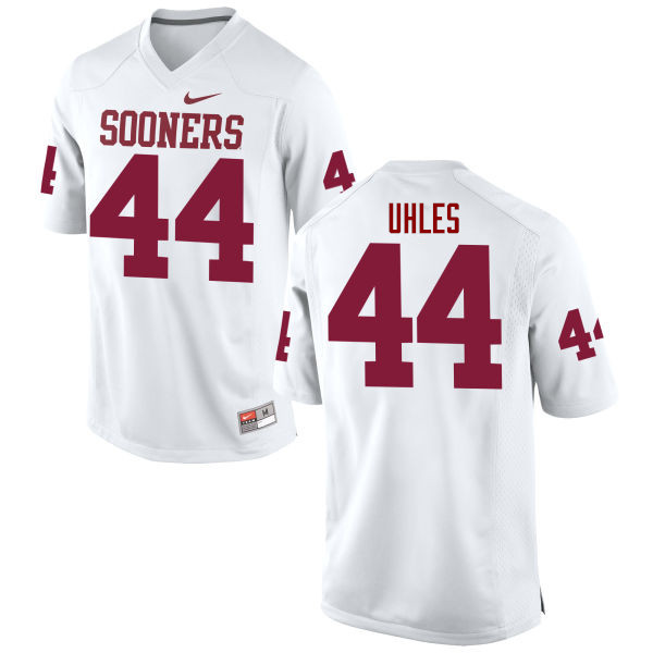 Men Oklahoma Sooners #44 Jaxon Uhles College Football Jerseys Game-White